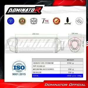 Dominator Black HP6 Slipon R1300 GS