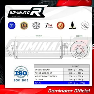 Dominator Round Slipon XT660 2004-2016