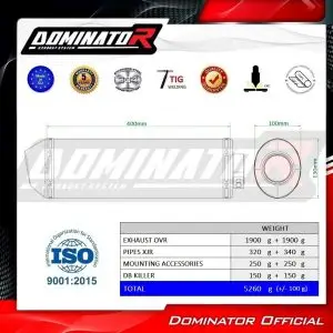 Dominator DVR Slipon XJR 1300 1999-2006