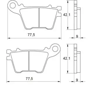 Sinter Bromsbelägg-Bak Suzuki