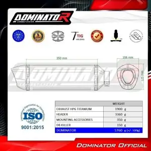 Dominator HP6-Titan Helsystem YZF R9