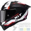 KYT R1R CARBON ZONE RED Integralhjälm