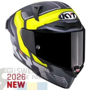 KYT R1R CARBON ACCELERATOR YELLOW Integralhjälm