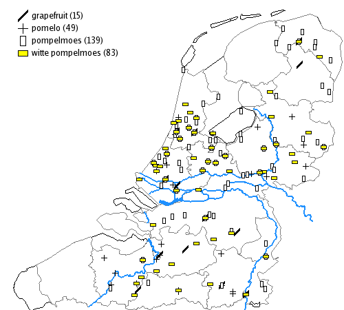 Taalkaart (witte) pompelmoes