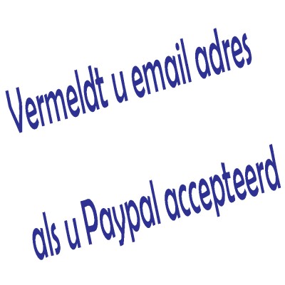 Vermeldt u email adres als u Paypal accepteerd