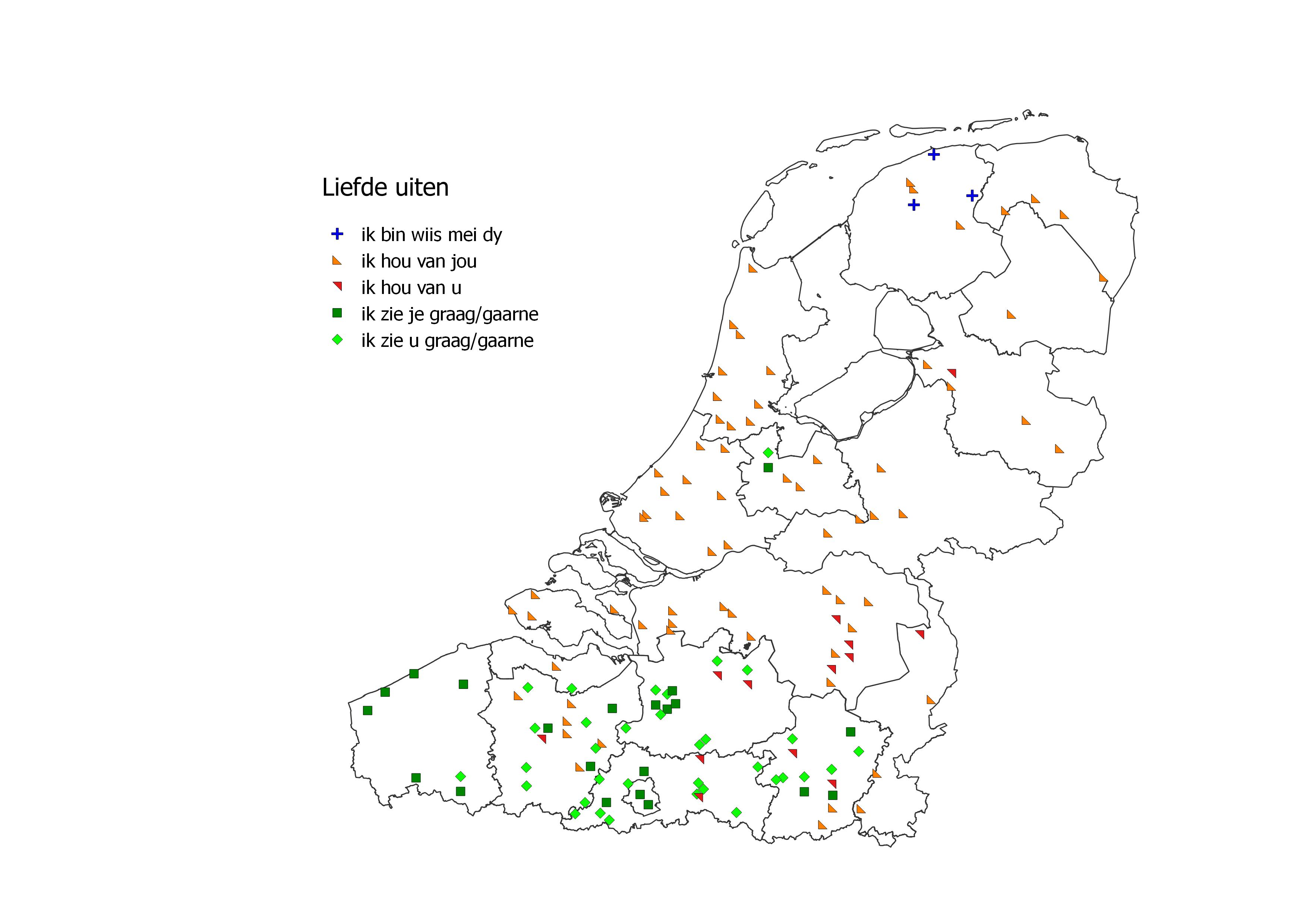 Taalkaart liefde uiten ik zie u graag ik hou van jou
