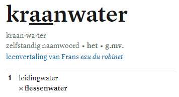 kraanwater van dale