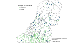 Kaart: houten lepel in Vlaanderen, pollepel in Nederland