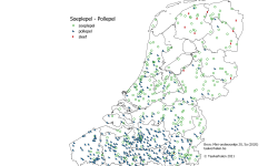 Kaart grote lepel om soep uit de soeppot te scheppen: 'soeplepel' in Nederland, 'pollepel' in Vlaanderen