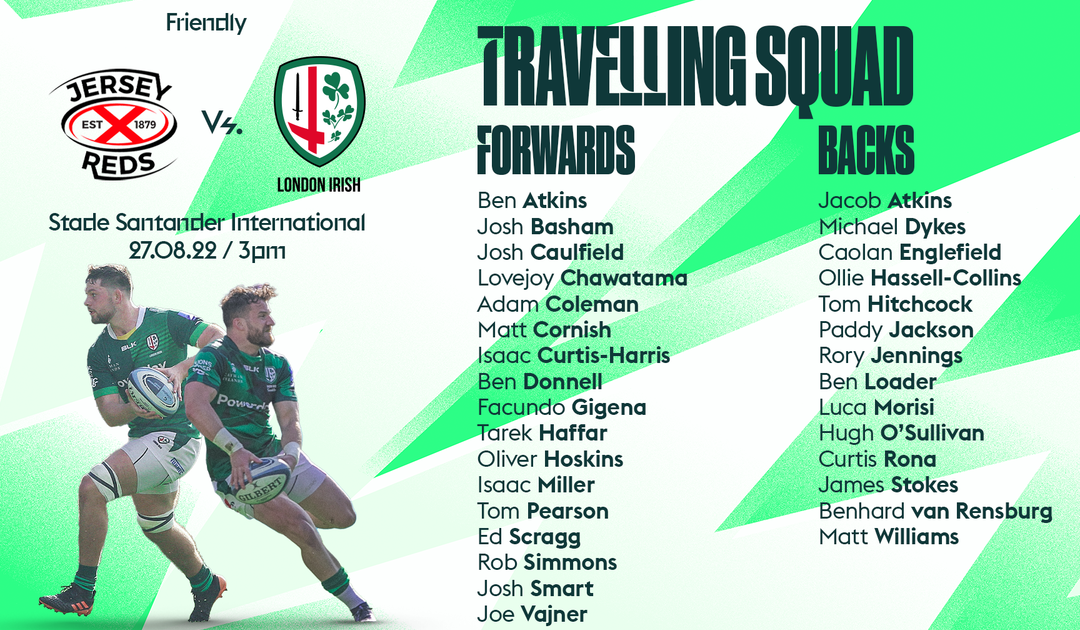 Irish name travelling squad for Jersey trip | 26th August 2022 | News