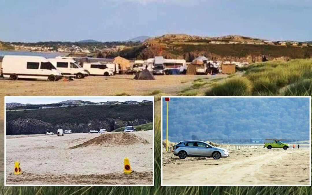 Motorhomes park on beach in Morfa Bychan north Wales | Travel News | Travel