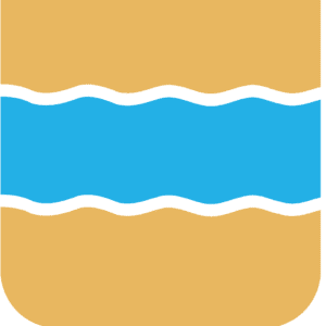 Logotyp för Värnamo kommun. En blå bjälkvis stående ström på guldfält.