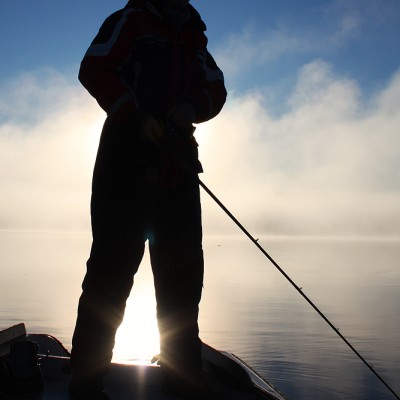 Jerkfiske i morgonsolen