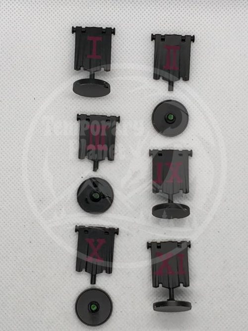Warhammer 40.000 40K 6 Object Markers - Objectives små flag Small Flags