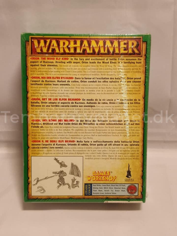 Wood Elf Orion The Wood Elf King 1996 NIB Warhammer Fantasy AoS Age of Sigmar Games Workshop Box Back