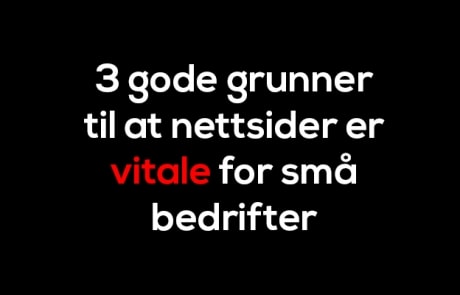 nettsider er vitale for små bedrifter