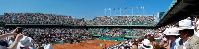 Court Philippe Chatrier – 1er tour de Roland Garros 2010 – tennis french open