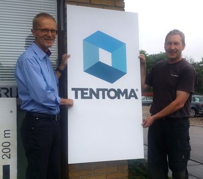 Sign with the new company name: Tentoma