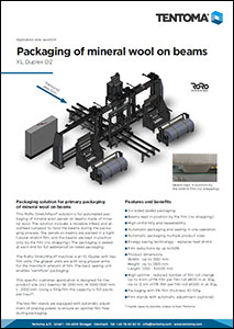 Packaging mineral wool on beams