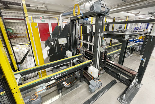 The new RoRo StretchPack® packaging machine is installed by Tentoma A/S at Getzner Textil AG production facilities in Bludenz.