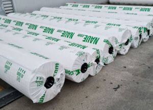 Geotextile roll packaging