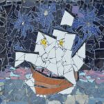 mosaic-detail-a-ship-sails-in-the-middle-of-the-ocean-in-Termas-da-Azenha-1