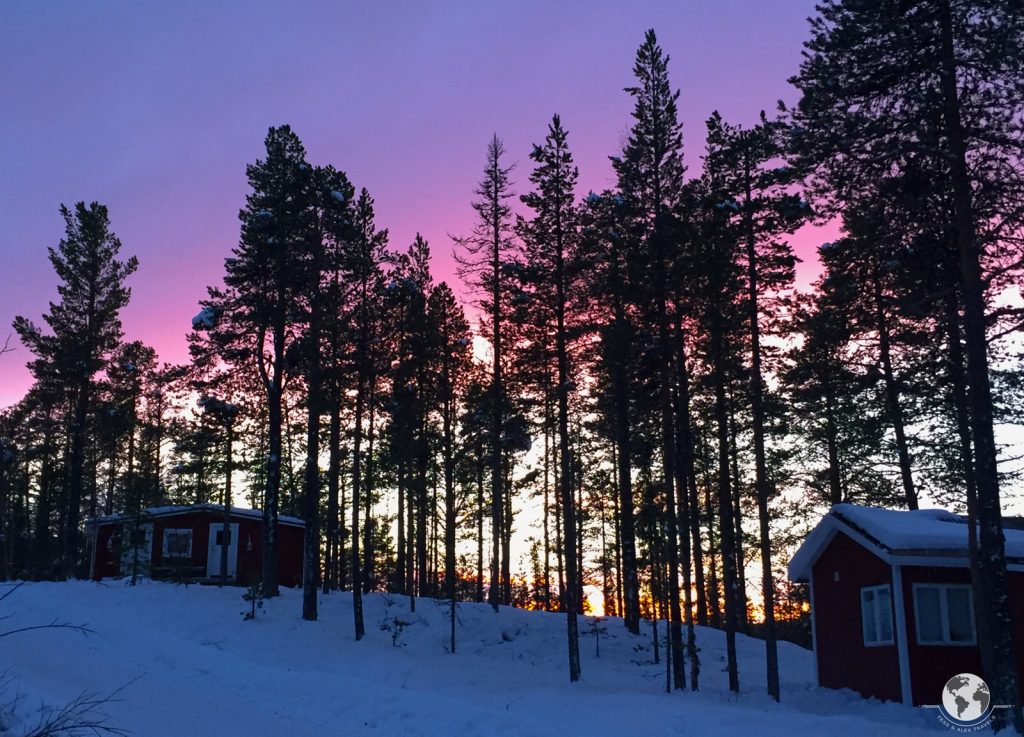 Auror camp Kiruna sunset