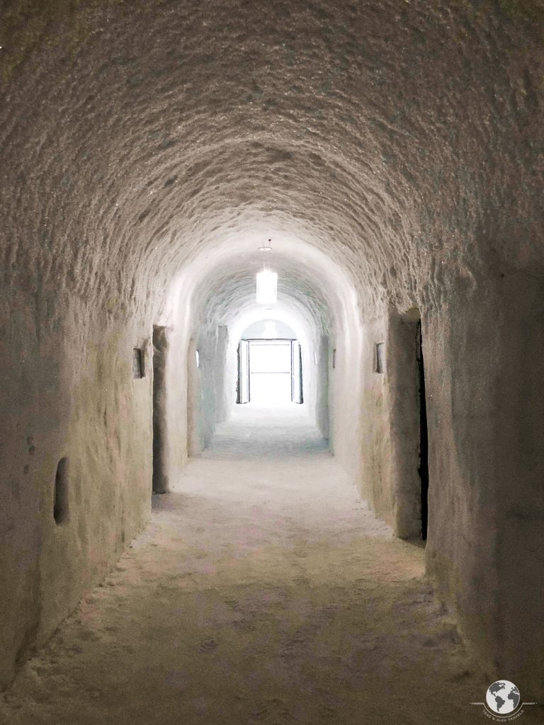 Ice hotel corridor