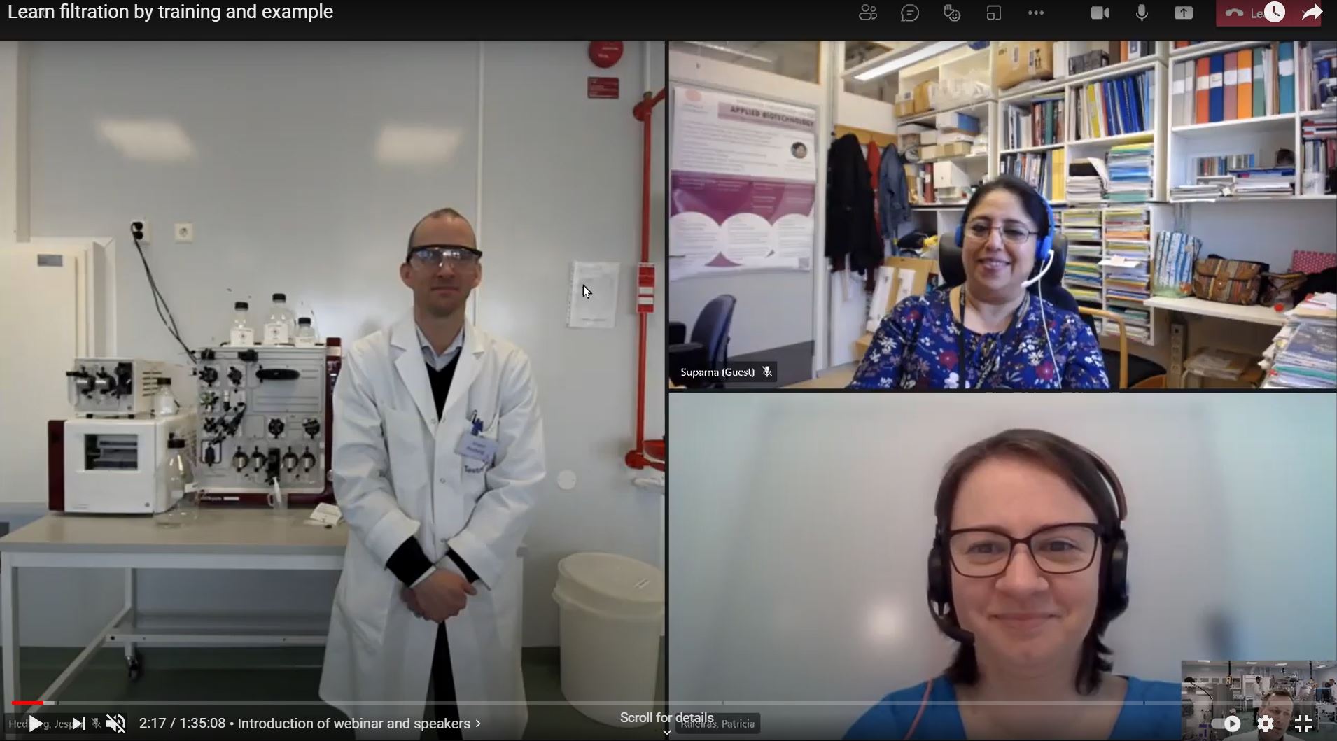 inar Filtration by training and example Testa Center