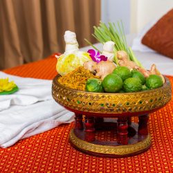 Spa accessories for massage healthy The accessories set for massage in spa healthy salon