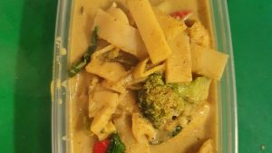 Green tofu curry