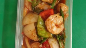 Spicy Tiger Prawn in Chilli Oil