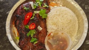 tiger cry steak with rice