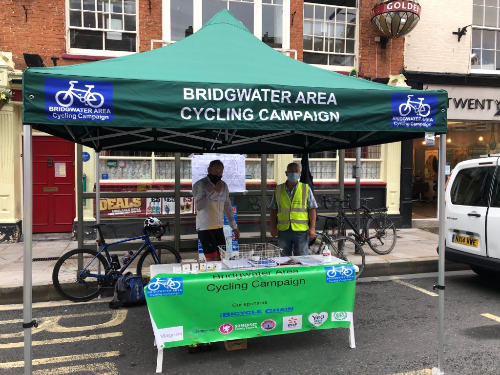 Bridgwater Area Cycling Campaign street stall