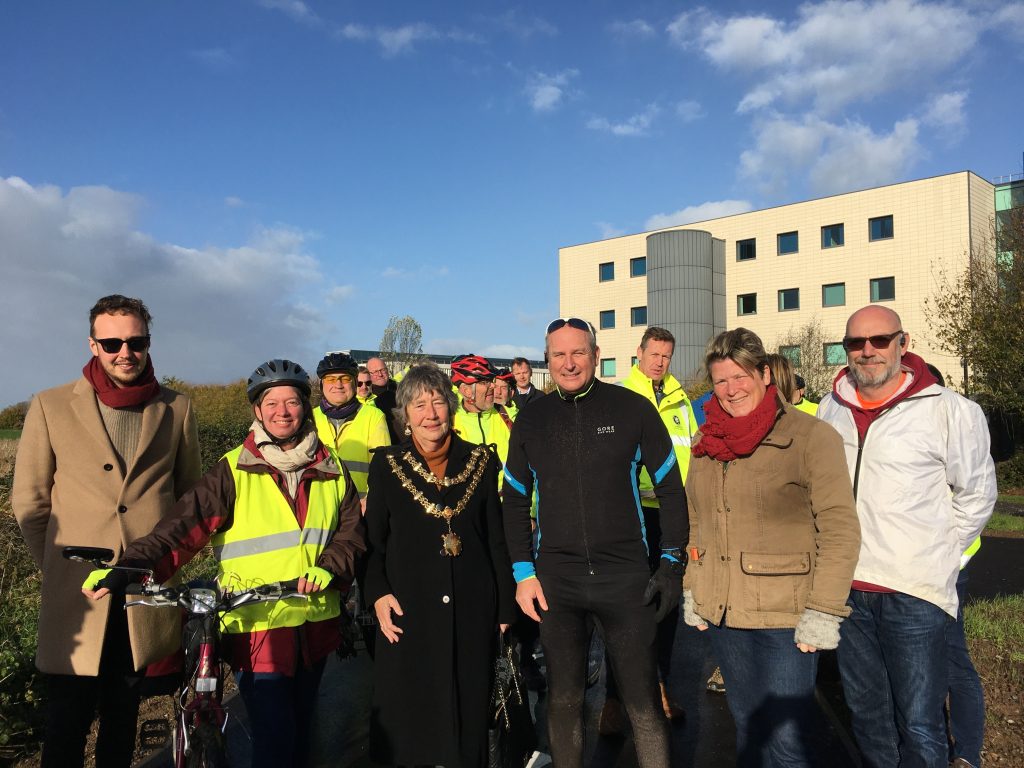 Left to right: Councillor Adam Dance (Lead Member for Public Health, Equalities and Diversity), Councillor Hilary Bruce, Councillor Liz Leavy (Mayor of Bridgwater), Councillor Mike Rigby, Councillor Sarah Dyke (Lead Member for Environment and Climate Change), Councillor Leigh Redman