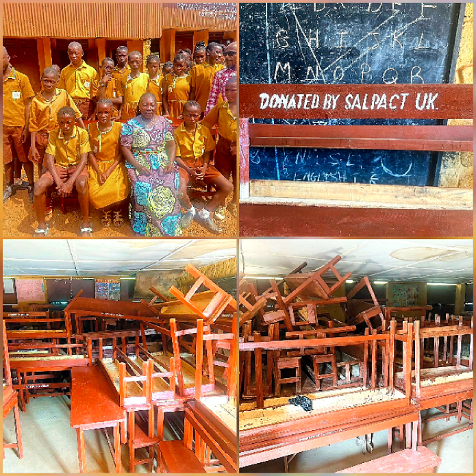 SALPACT Rescues Gloucester REC Primary School with 100 Desks & Chairs