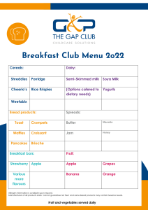 breakfast club menu