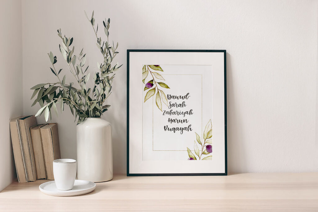 bespoke botanical art personalised custom the handlettering studio