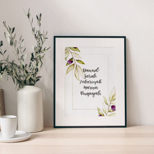 bespoke botanical art personalised custom the handlettering studio