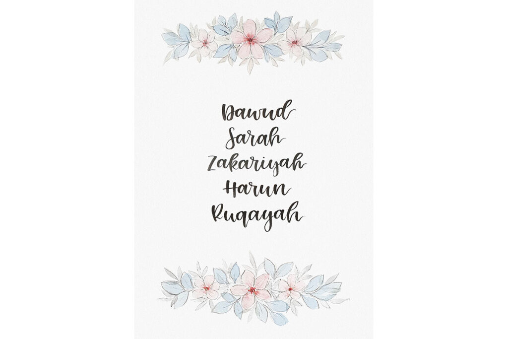 bespoke botanical art personalised custom the handlettering studio