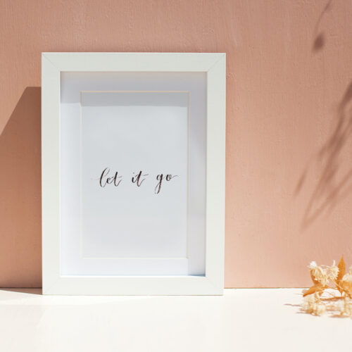 let it go handlettered print