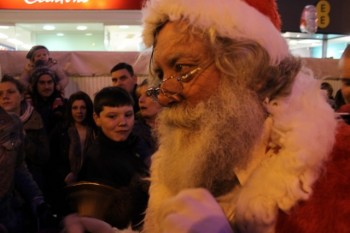 Santa was also present at the Christmas lights turn-on. Photo: Alice Eagle