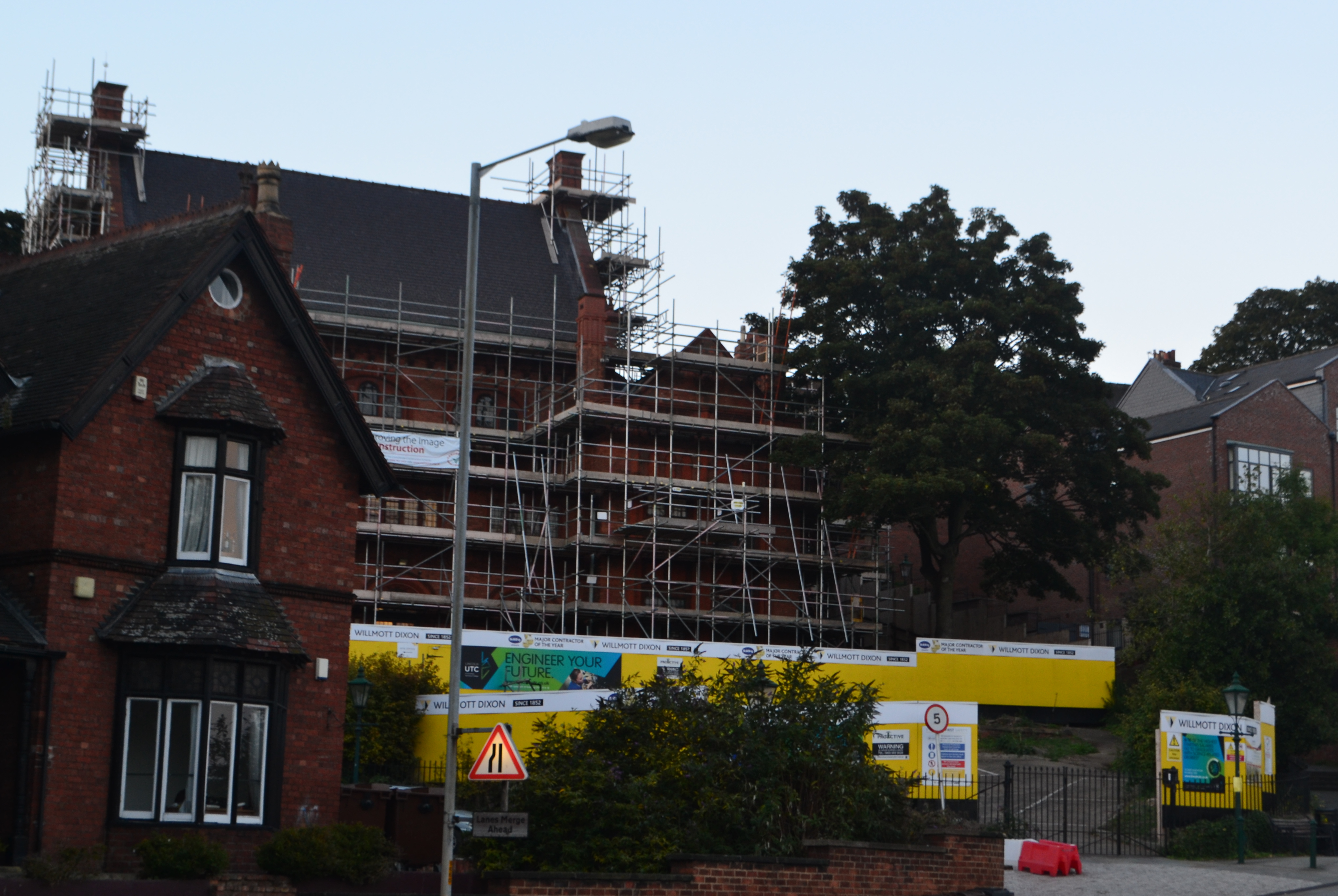 Greestone Centre, as seen under maintenance for Lincoln UTC