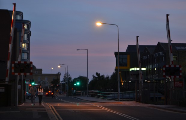 level crossing at Brayford Wharf East