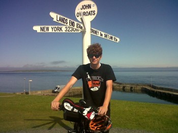 Owen Bellwood before riding Jon O'Groats to London | Photo Credit: Owen Bellwood