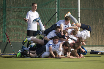 And an even better dogpile. With one confused onlooker. Photo: Jessica Barker