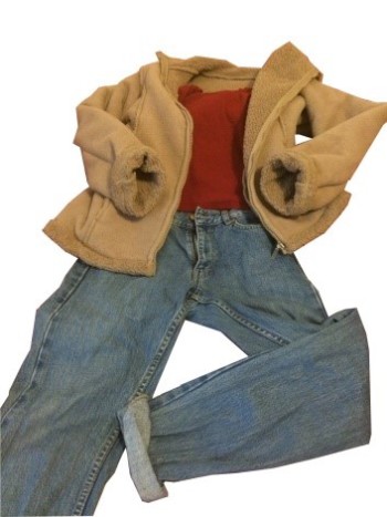 Pictured is an ideal winter outfit - vintage coat, Zara top (£10) and Topshop Mom Jeans. Photo: Michelle Carroll.