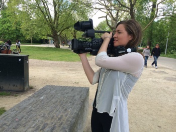 Filming in Amsterdam, Photo: Malin Ramquist