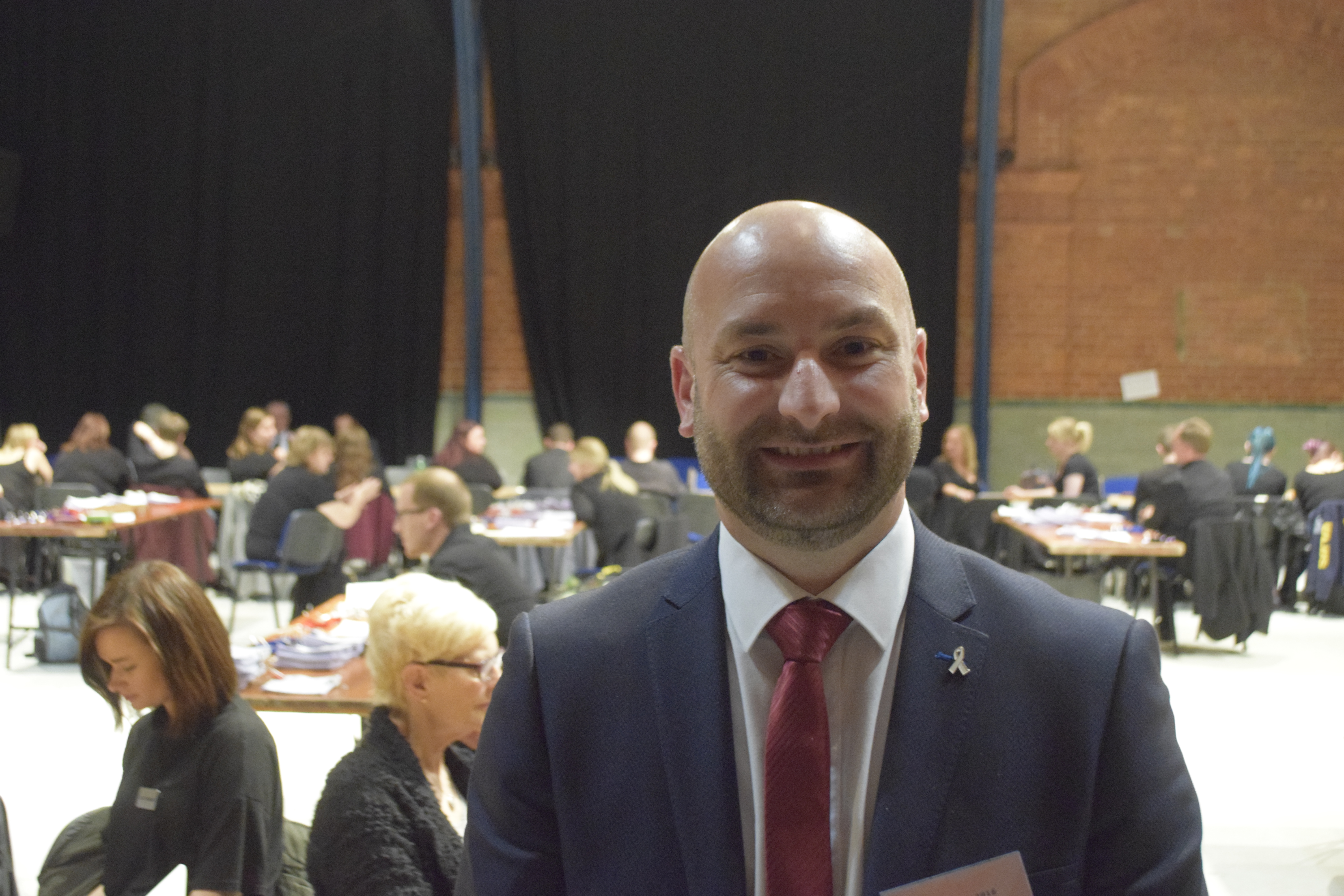 Marc Jones, Lincolnshire Police and Crime Commissioner at the Drill Hall, 6 May 2016 (Photo: Gregor Smith)