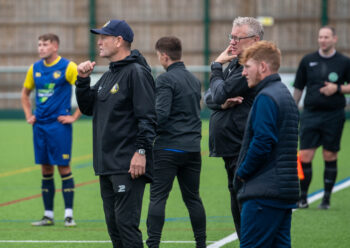 Gainsborough Trinity’s Russ Wilcox and Kevin Pressman